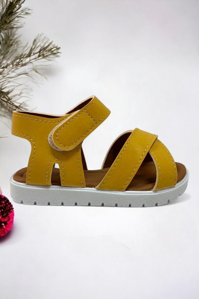 Siyah Cırt Cırtlı Unisex Bebek Sandalet