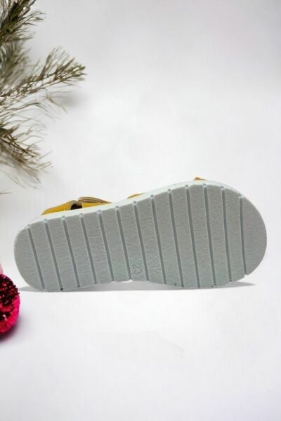 Siyah Cırt Cırtlı Unisex Bebek Sandalet