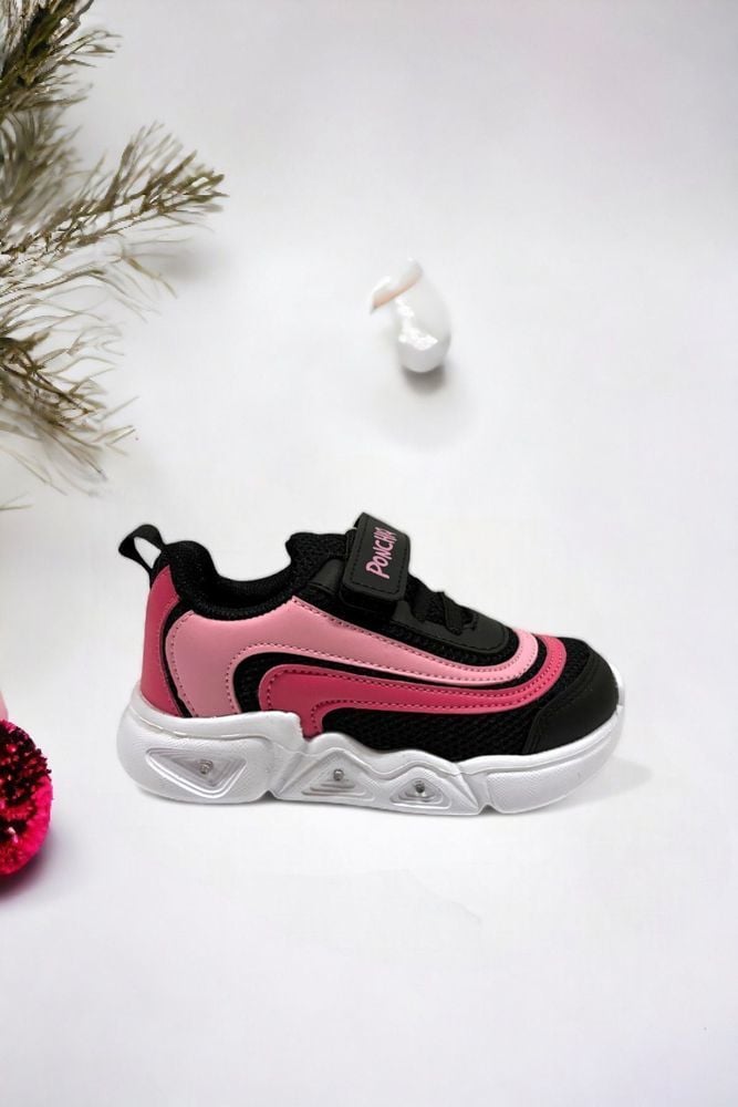 Memory Foam Çift Bant Işıklı Unisex Çocuk Spor Sneakers