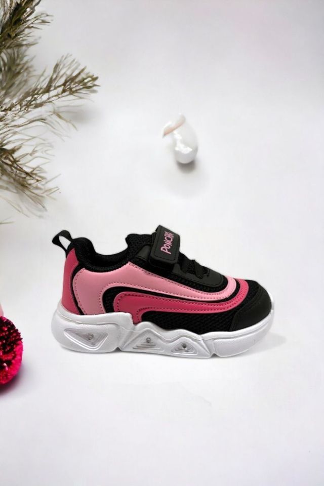 Memory Foam Çift Bant Işıklı Unisex Çocuk Spor Sneakers