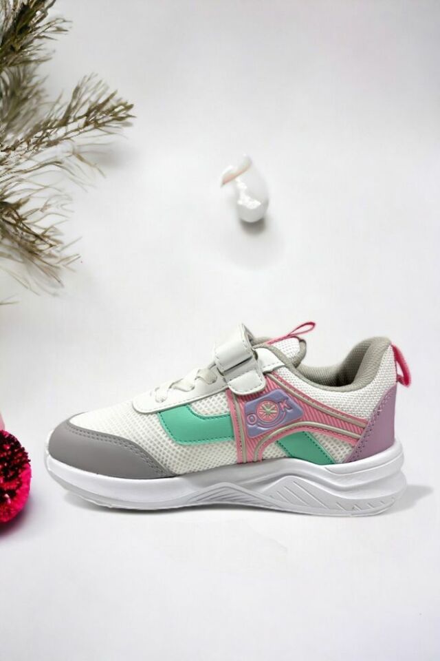Memory Foam Tabanlı Desenli Cırt Cırtlı Çocuk Sneakers