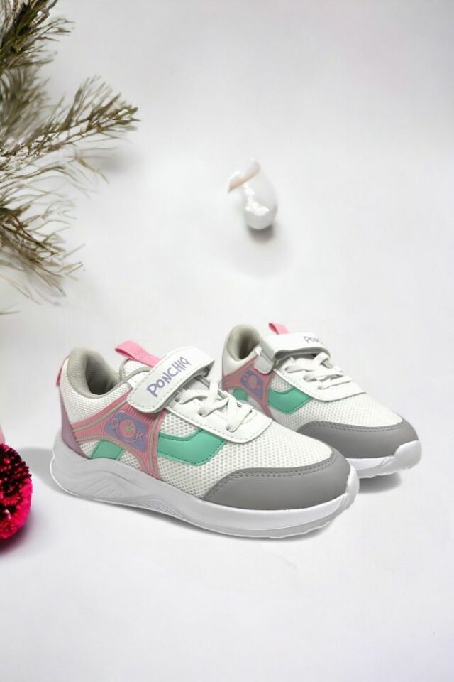 Memory Foam Tabanlı Desenli Cırt Cırtlı Çocuk Sneakers