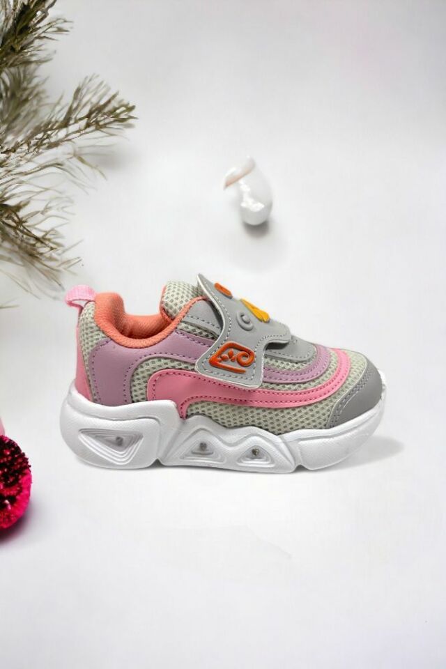 Memory Foam Tabanlı Cırt Cırtlı Unisex Çocuk Spor Sneakers