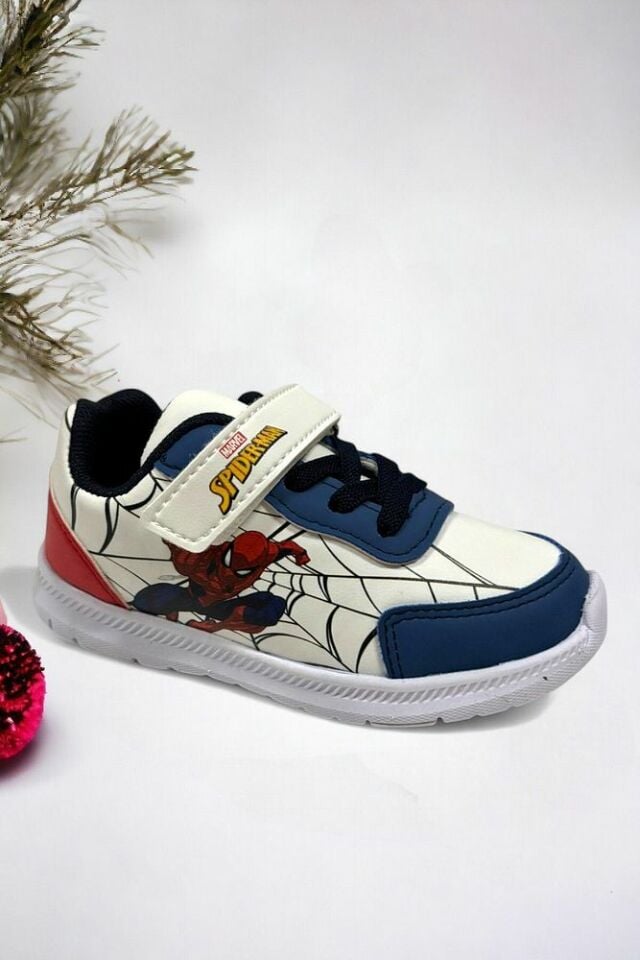 Spiderman Bağcıklı Cırt Cırtlı Erkek Çocuk Spor Ayakkabı