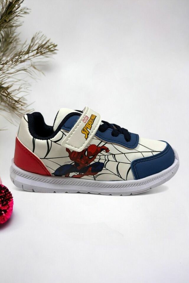 Spiderman Bağcıklı Cırt Cırtlı Erkek Çocuk Spor Ayakkabı