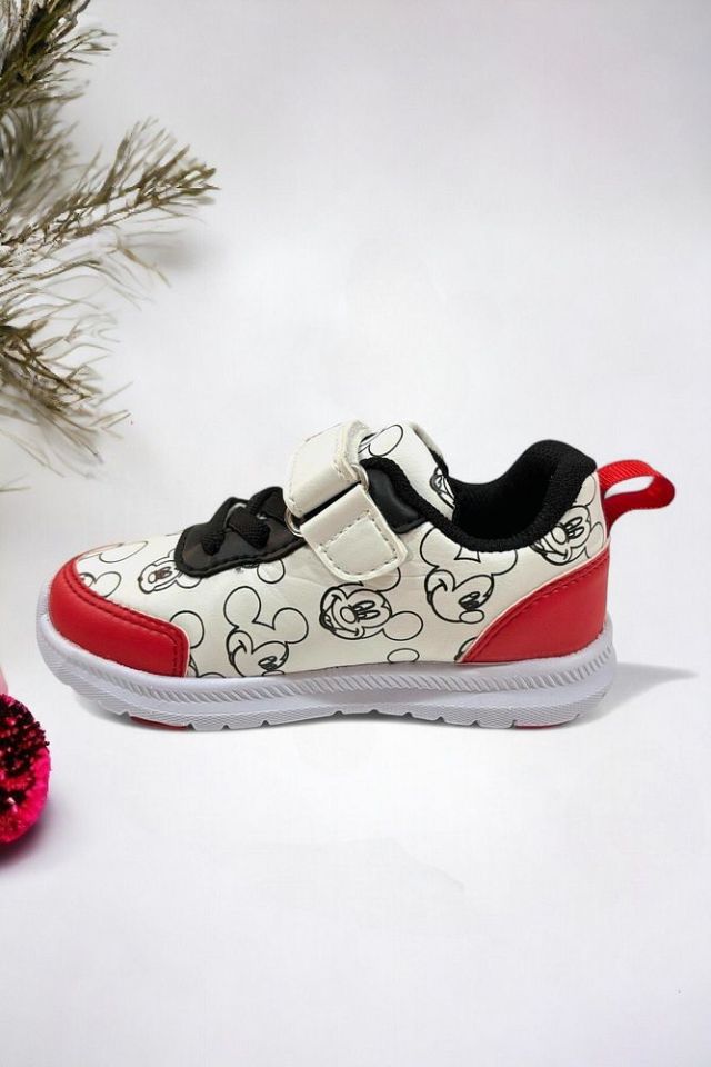 Mickey Mouse Baskılı Cırt Cırtlı Erkek Bebek Spor Ayakkabı