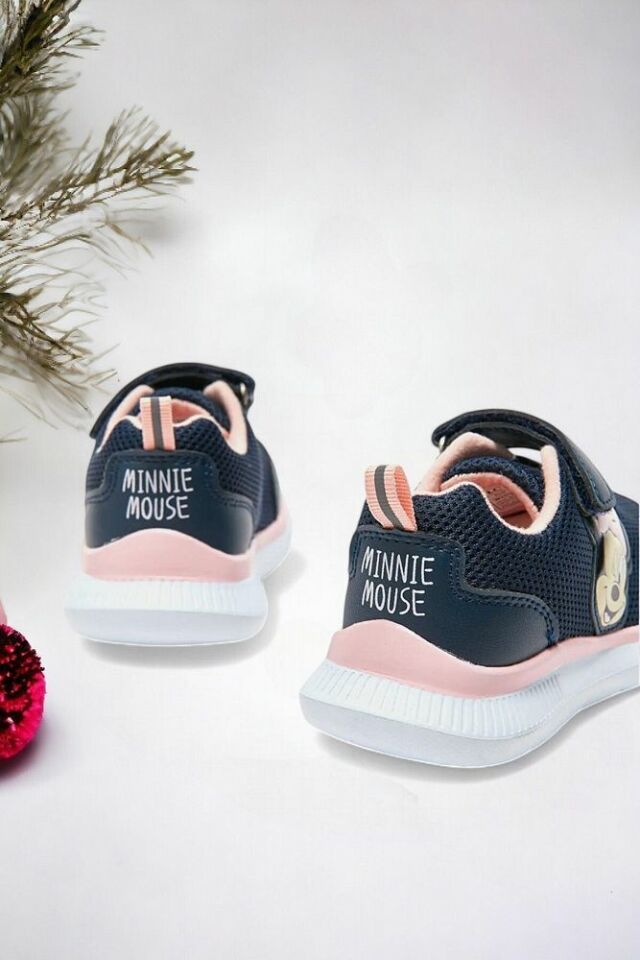 Minnie Mouse Baskılı Cırt Cırtlı Kız Bebek Spor Ayakkabı